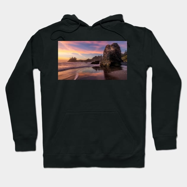 Sunset at Trinidad, California Hoodie by JeffreySchwartz